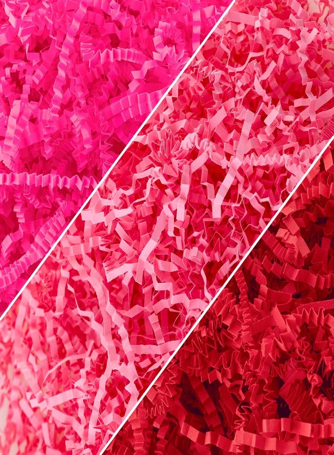 CIPOWM 10.6oz Valentine's Day Crinkle Cut Paper Shred, 3 Colors Red Pink Raffia Paper Shred Filler Grass for Gift Wrapping Craft DIY Gift Bag Box Filling Party Supply - Image 4