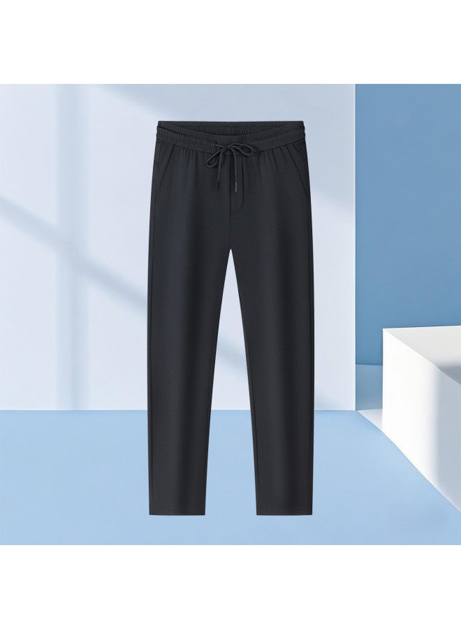 Tucano 2-piece Set】7a Anti-bacterial Short-sleeve Polo Shirt + Ice Silk Casual Trousers Dad's Outfit Men's Suit - Image 4