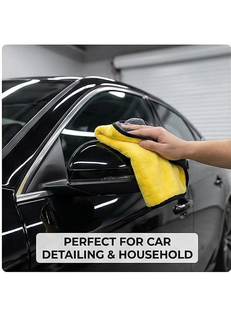 SolidX Double Sided Microfiber Car Drying Towel  40x40cm  Ultra Absorbent, Scratch-Free Professional Detailing Cloth for Cars, Motorcycles & Home , Kitchen - Image 5