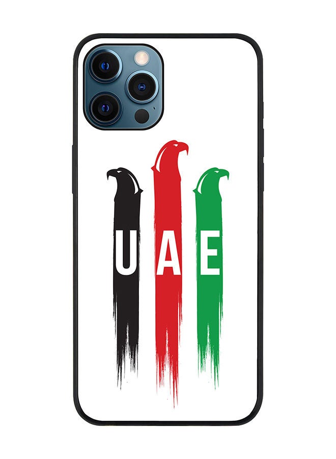 Stylizedd حافظة سوداء متينة لهاتف آبل آيفون 12 برو ماكس، حافظة رفيعة، حواف مطاطية مرنة، مضادة للسقوط، غلاف TPU جل رقيق - صقور الإمارات - Image 1