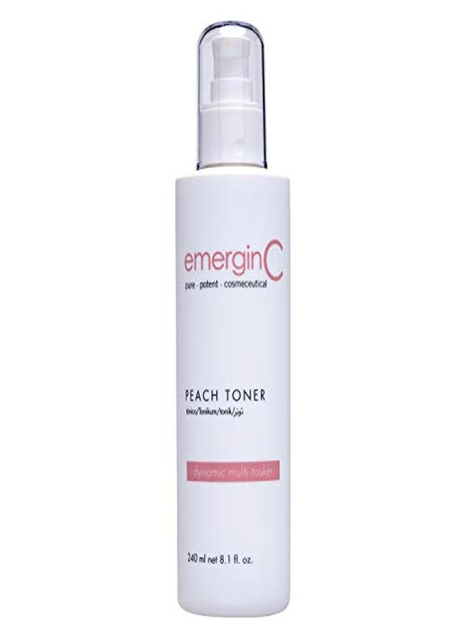 EmerginC Peach Toner Facial Toner With Vitamin C + Witch Hazel To Refresh + Soothe Skin (8.1 Oz, 240 Ml)  - Image 1