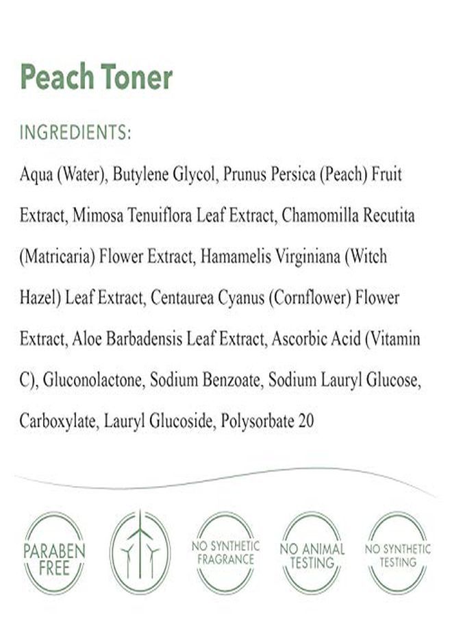 EmerginC Peach Toner Facial Toner With Vitamin C + Witch Hazel To Refresh + Soothe Skin (8.1 Oz, 240 Ml)  - Image 5