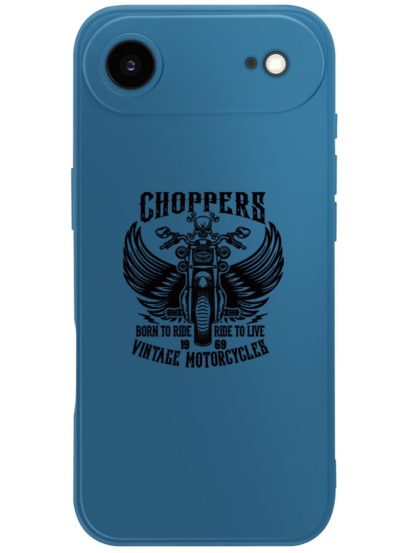 Theodor Protective Slim Fit Case Liquid Silicone Cover with Full Body Protection Anti-Scratch Shockproof Case For Apple iPhone 17 Air (Blue) Choppers - Image 1