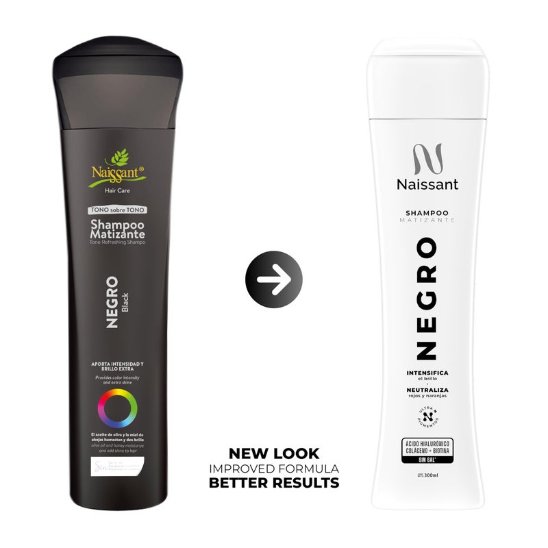 naissant Cool Black Hair Toning Shampoo | Ultra High-Purity Pigments | Neutralizes Red & Orange Undertones | Hyaluronic Acid, Collagen & Biotin | Paraben, Ammonia & Sulfate Free | 10.1 Fl. Oz - Image 2