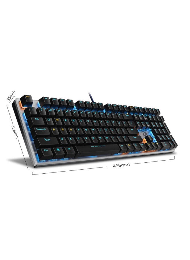 Daryo Dareu Ek815 Mechanical Alloy Edition Mechanical Keyboard, Wired Keyboard, Gaming Keyboard, 108 Keys, Single Backlight, Multi-key Anti-ghosting, Pubg Keyboard, Black Silver Red Switch - Image 4