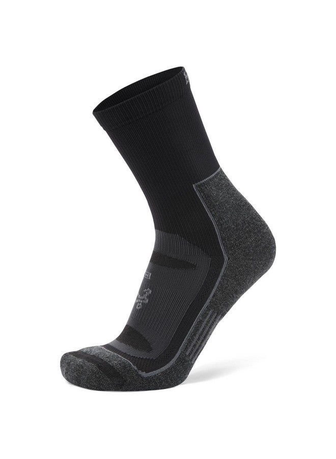 Balega Balega Blister Resist Performance Crew Athletic Running Socks for Men and Women (1 Pair), Black, Medium - Image 1