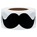 Hybsk 200pcs Fake Mustache Stickers 8cm x 4cm Black Moustache Baby Shower Little Man Themed Party Fathers Day Labels Black - Image 3