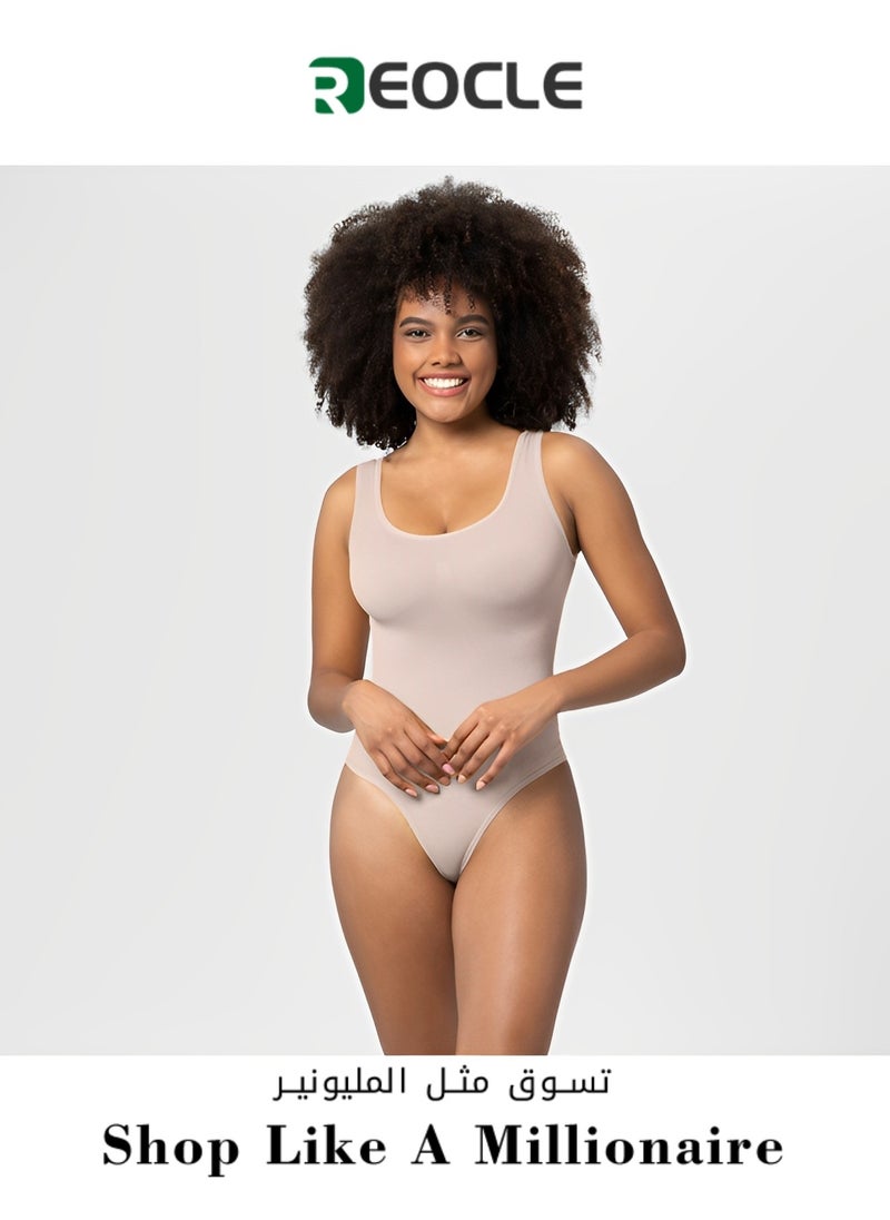 REOCLE - Women's Shapewear Seamless Bodysuit Tummy Control Body Sculpting Shaper Thong Waist Slimming Lifting Shapewear - Image 1