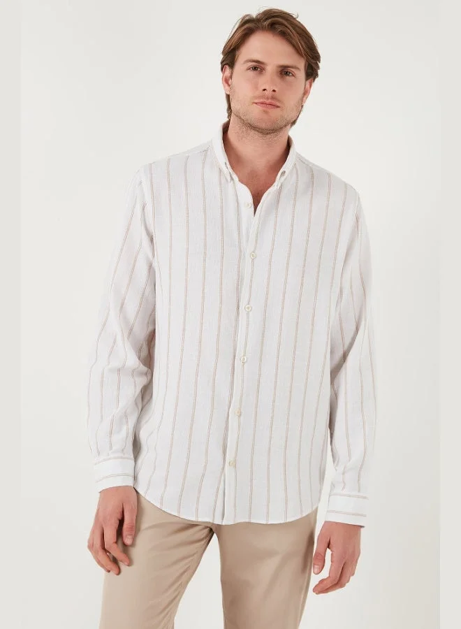 Buratti Cotton Striped Regular Fit Button-down Collar Shirt Men's SHIRT CF21S112480