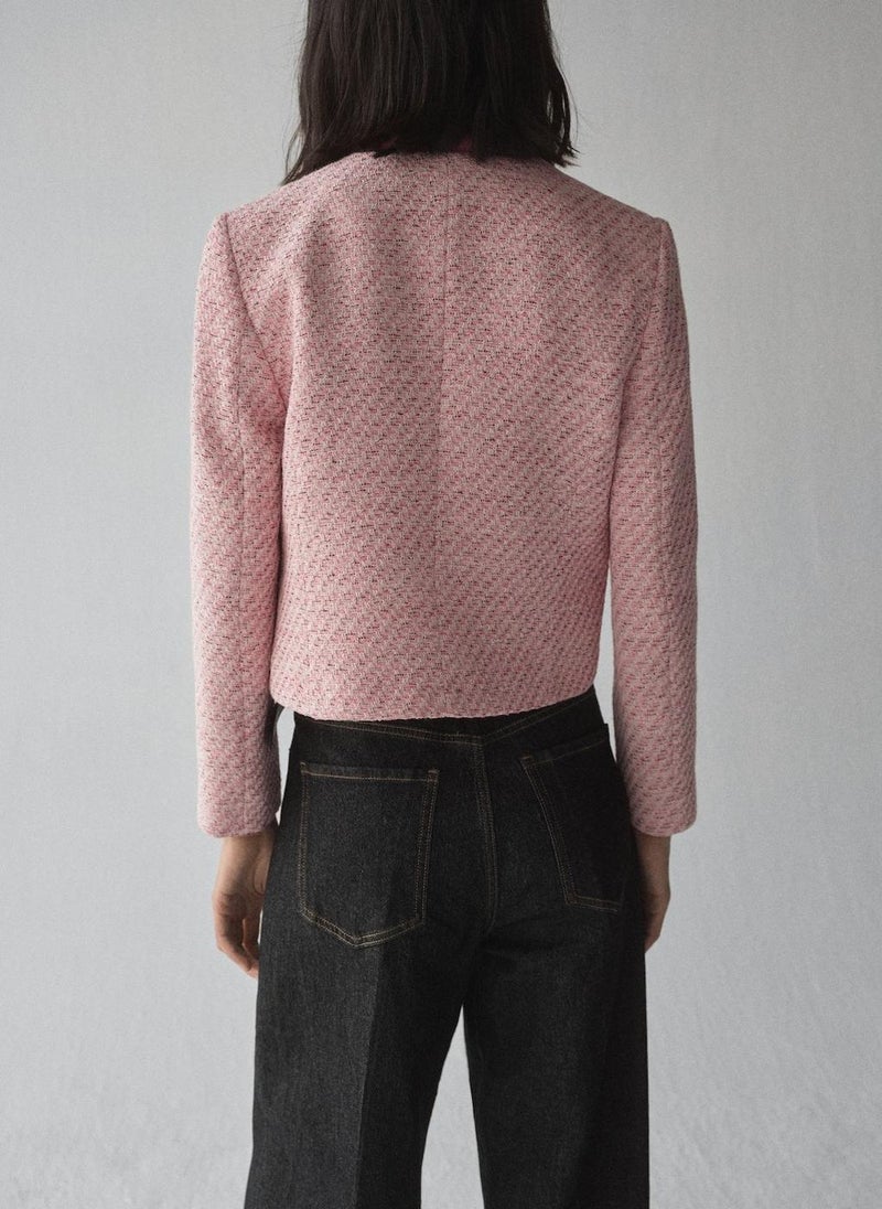 MANGO Fitted Tweed Jacket  - Image 2