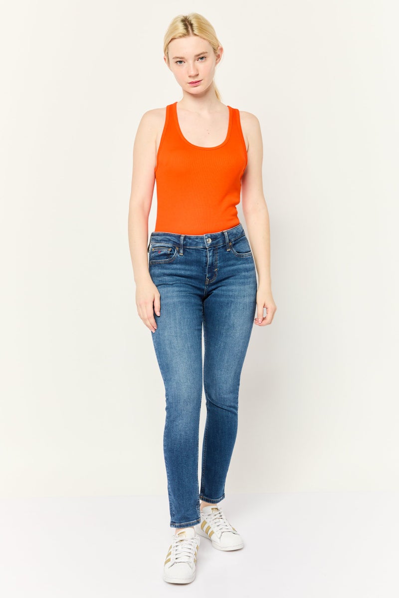 ESPRIT Women Skinny Fit Washed Stretchable Denim Jeans, Blue - Image 2