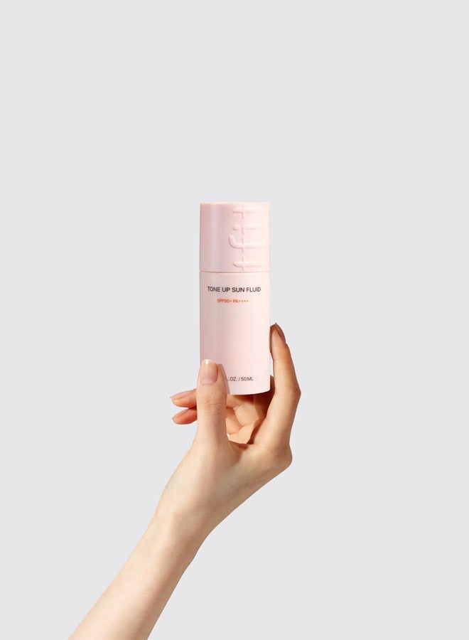 تفِت سائل TFIT Tone Up Sun Fluid - واقي شمس كوري بعامل حماية SPF 50+ PA++++، تغطية طبيعية، لا يترك طبقة بيضاء ولا يسبب تهيجًا للعين، مناسب للبشرة الحساسة، 1.69 أونصة سائلة - Image 3