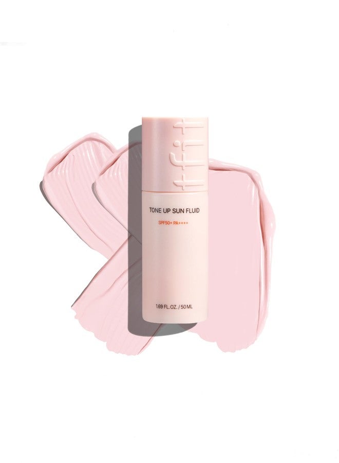 تفِت سائل TFIT Tone Up Sun Fluid - واقي شمس كوري بعامل حماية SPF 50+ PA++++، تغطية طبيعية، لا يترك طبقة بيضاء ولا يسبب تهيجًا للعين، مناسب للبشرة الحساسة، 1.69 أونصة سائلة - Image 1