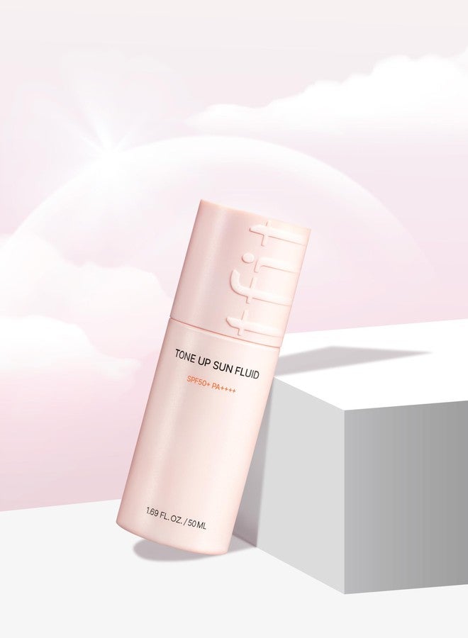 تفِت سائل TFIT Tone Up Sun Fluid - واقي شمس كوري بعامل حماية SPF 50+ PA++++، تغطية طبيعية، لا يترك طبقة بيضاء ولا يسبب تهيجًا للعين، مناسب للبشرة الحساسة، 1.69 أونصة سائلة - Image 2