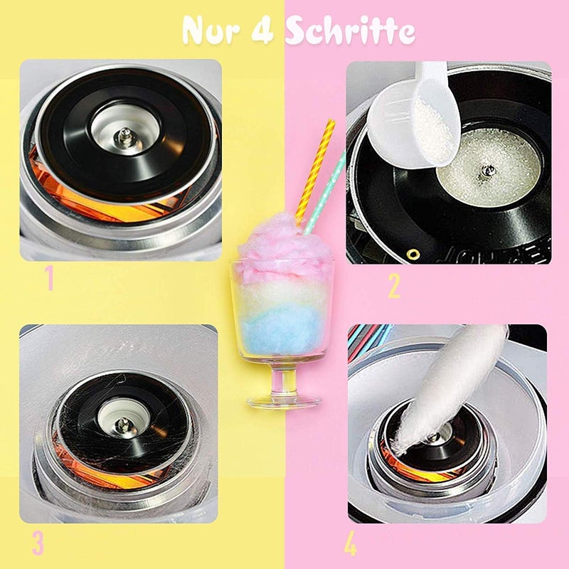 JENY Cotton Candy Maker Machine for Home Make Hygienic Cotton Candy for Home Candy Floss Maker with Measuring Multicolor - Image 5