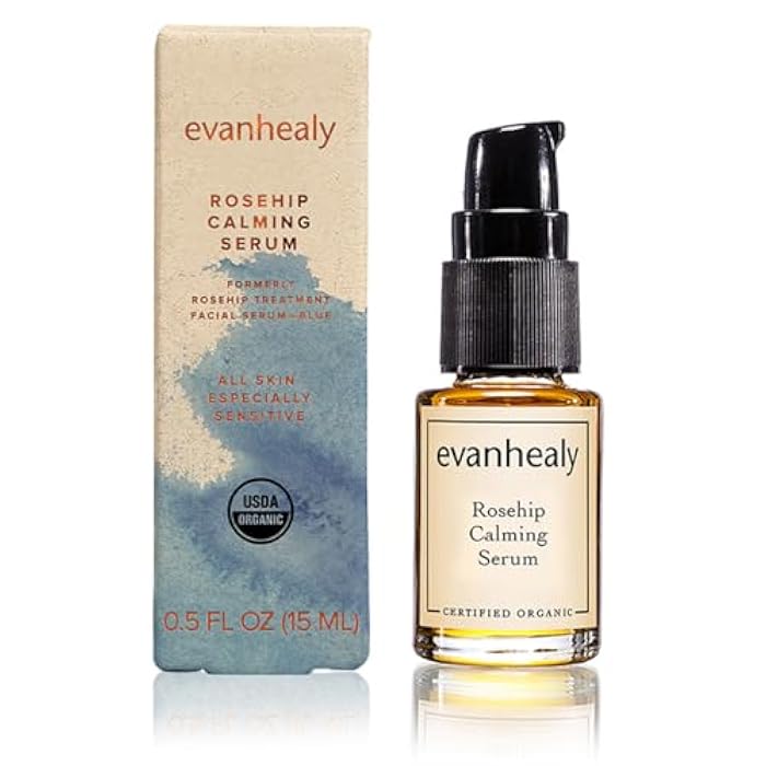 evanhealy Rosehip Calming Serum | Blue Skin Care Line with Organic Whole Essential Oils | Nurturing, Soothing Facial Oil Serum | Organic Facial Oil For Sensitive, Reactive Skin - Image 2