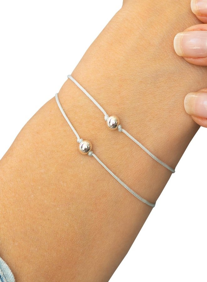 Lucky Feather Best Friend Bracelets for 2 - 14k Gold Plated, Adjustable 7-8'' Cord with Sliding Toggle, Beautifully Presented on a Sentimental Card. Matching Bracelets for Best Friends - Thoughtful Friendship Gifts - Image 4