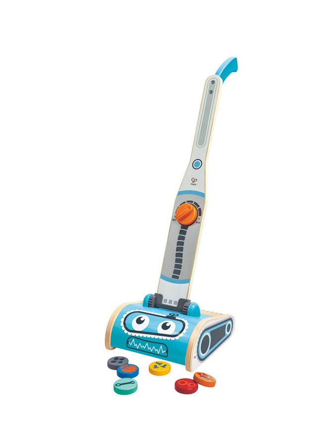 هيب هايب مجموعة ألعاب المكنسة الكهربائية الخشبية مع ملحقات - 7 قطع - Image 1