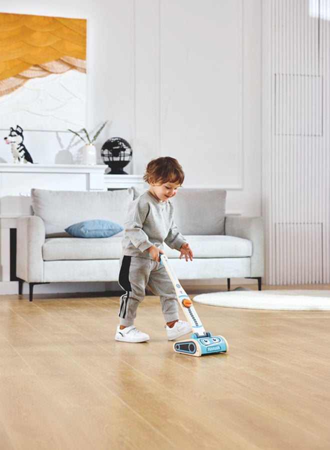 هيب هايب مجموعة ألعاب المكنسة الكهربائية الخشبية مع ملحقات - 7 قطع - Image 5