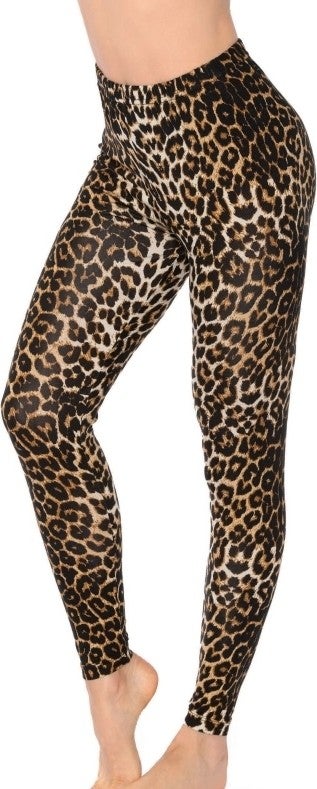 Kolcu Leopard Patterned Lycra Long Women's Leggings KB3005 