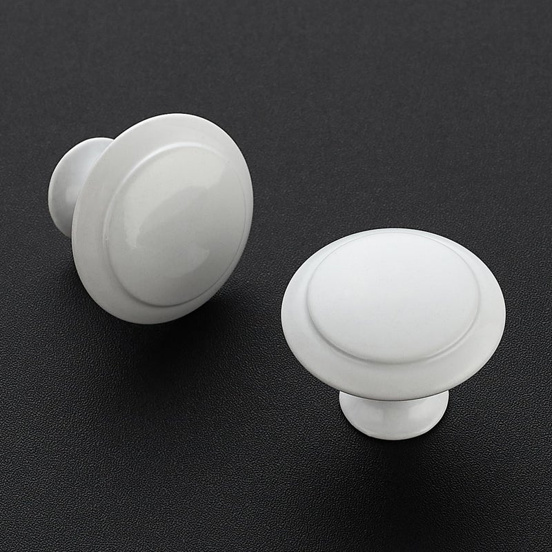 JOY DECOR 18 Pack White Cabinet Drawer Hardware 30mm Kitchen Cabinet Knobs Drawer Pulls with Installation Screws for Dressers Kitchens Cupboard - Image 2