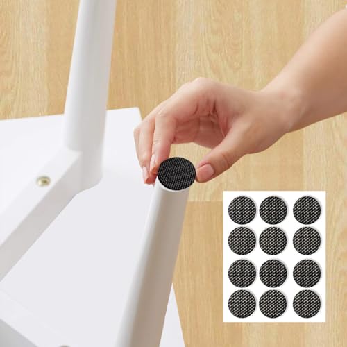 Fapiwen Chair Leg Protector, Fapiwen Silicone Round Non Slip Furniture Pads, Self Adhesive Furniture Feet Pads Anti Scratches Reduce Noise Chair Pads for Hardwood Floors Protectors (25 * 4mm/12pcs) - Image 1