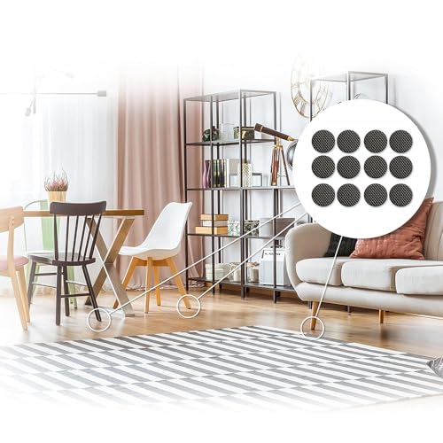 Fapiwen Chair Leg Protector, Fapiwen Silicone Round Non Slip Furniture Pads, Self Adhesive Furniture Feet Pads Anti Scratches Reduce Noise Chair Pads for Hardwood Floors Protectors (25 * 4mm/12pcs) - Image 5