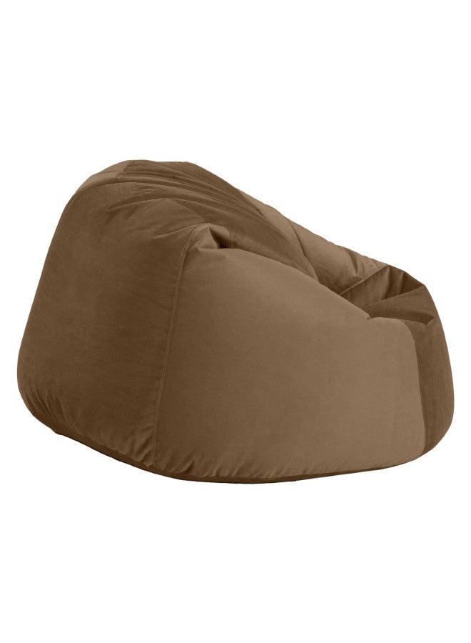 هاوس ون نايا | كرسي بين باج من المخمل مع حشوة من الفلين  110x80x67 سم - بني فاتح - Image 3