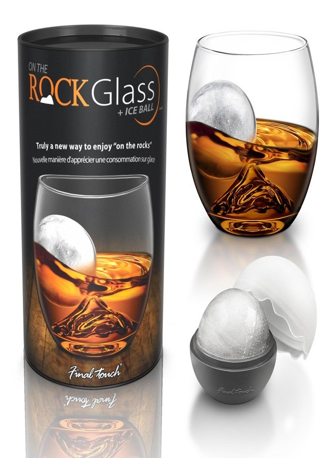 Final Touch On The Rock Glass with Ice Ball Mold - Elevate Your Whiskey, Scotch & Bourbon Experience | Enhanced Aromas, Long-lasting Ice, Generous Capacity (GS300) - Image 1