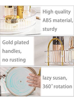 Sharpdo Rotating Makeup Organizer for Vanity 3 Tier, High-Capacity Skincare Clear Make Up Storage Perfume Organizers Cosmetic Dresser Organizer Countertop 360 Spinning  - Image 5