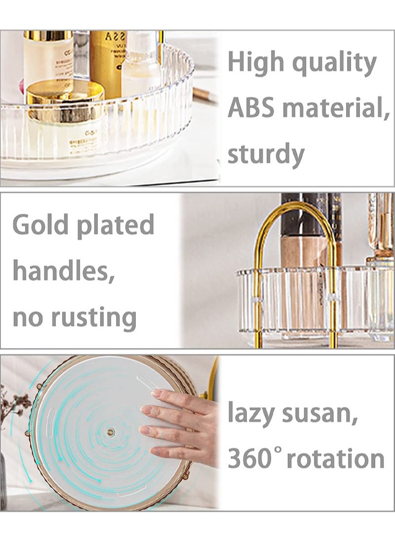 Sharpdo Rotating Makeup Organizer for Vanity 3 Tier, High-Capacity Skincare Clear Make Up Storage Perfume Organizers Cosmetic Dresser Organizer Countertop 360 Spinning  - Image 5