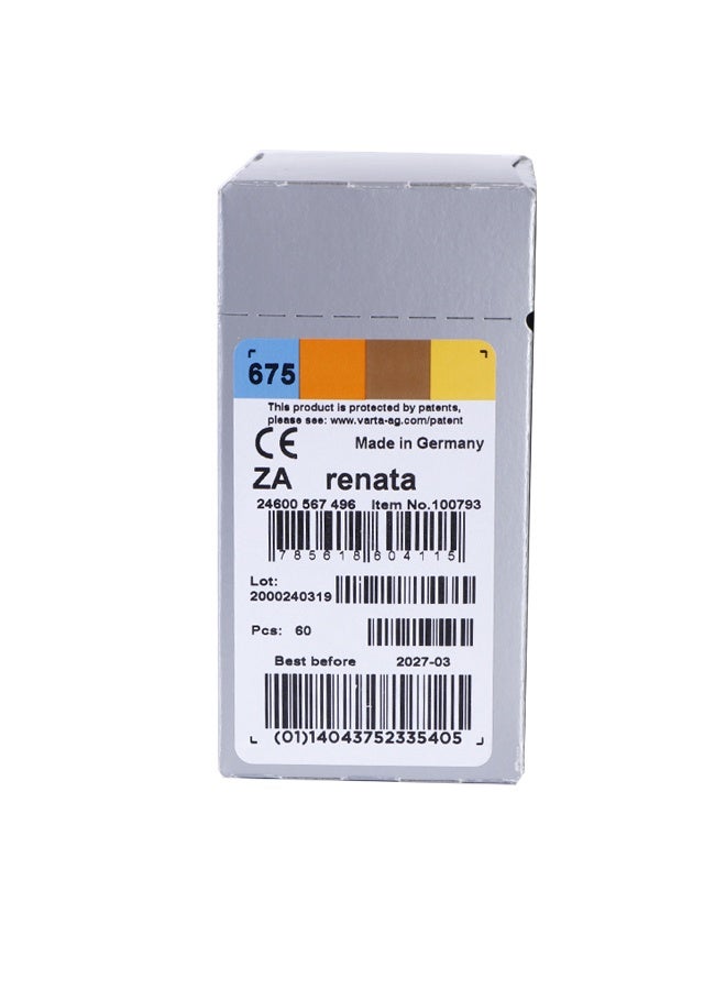 Renata Hearing Aid Batteries Size 675 1.45V - 10 Strips - Image 1