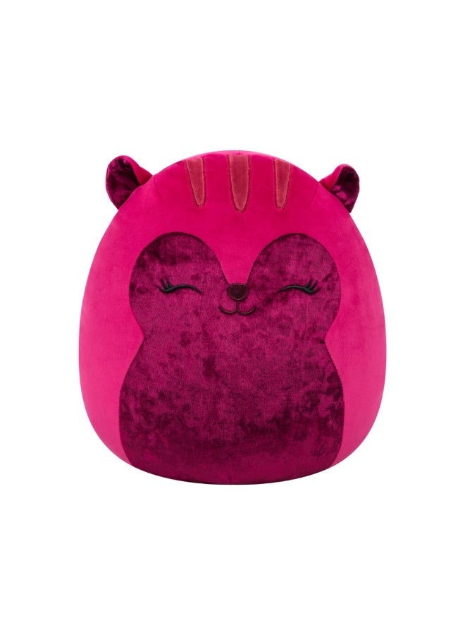 Squishmallows Little Plush Mamina Burgundy Tonal Squirrel with Velvet Accents Plush Toy â€“ 20 cm Soft Collectible Stuffed Animal - Image 1