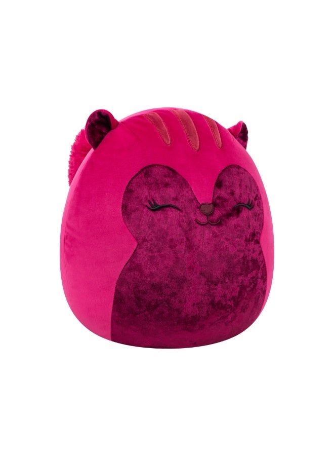 Squishmallows Little Plush Mamina Burgundy Tonal Squirrel with Velvet Accents Plush Toy â€“ 20 cm Soft Collectible Stuffed Animal - Image 2