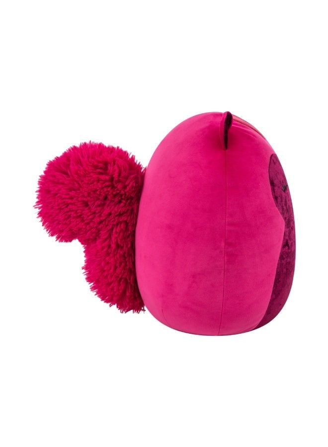 Squishmallows Little Plush Mamina Burgundy Tonal Squirrel with Velvet Accents Plush Toy â€“ 20 cm Soft Collectible Stuffed Animal - Image 3