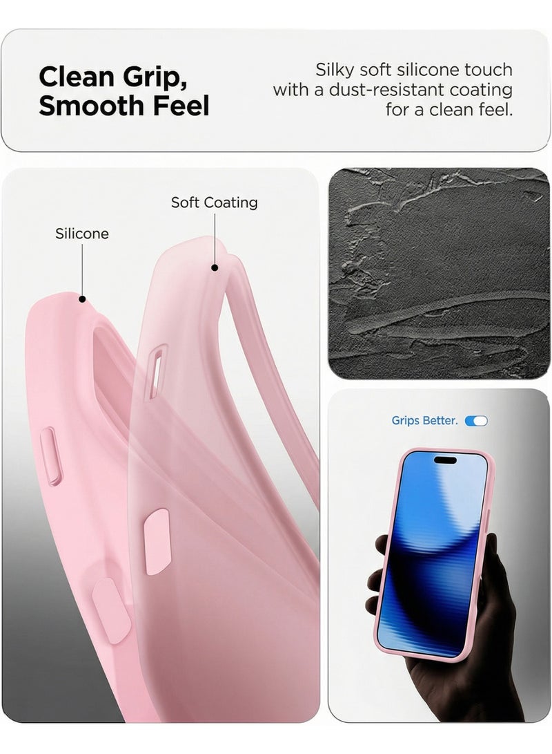 Mobcos iPhone 17 Pro Pink Elite Ring Premium Silicone Magnetic Wireless Charging Case for iPhone | Silky Soft Touch | Military-Grade Shockproof Protection | Strong Magnetic Compatibility | Luxury Slim Cover - Image 3