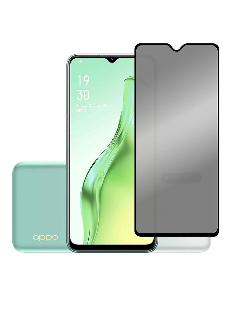 Super Tempered Glass Screen Protector Anti-Spy Privacy  Designed For Oppo A31 Full Screen Coverage And Bubble Free - Image 1