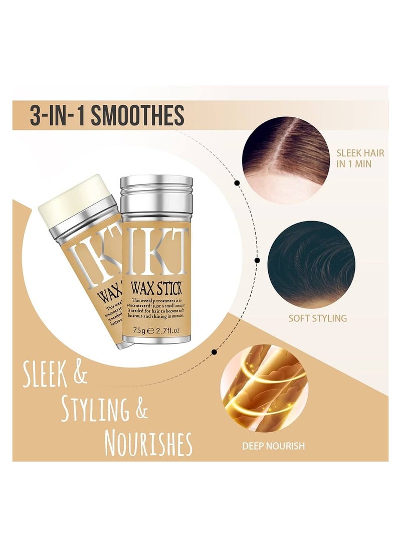 IKT The hair wax stick provides powerful, long-lasting styling without being greasy. The styling wax is suitable for flyaway edges and is suitable for curly hair, suitable for both men and women - Image 3