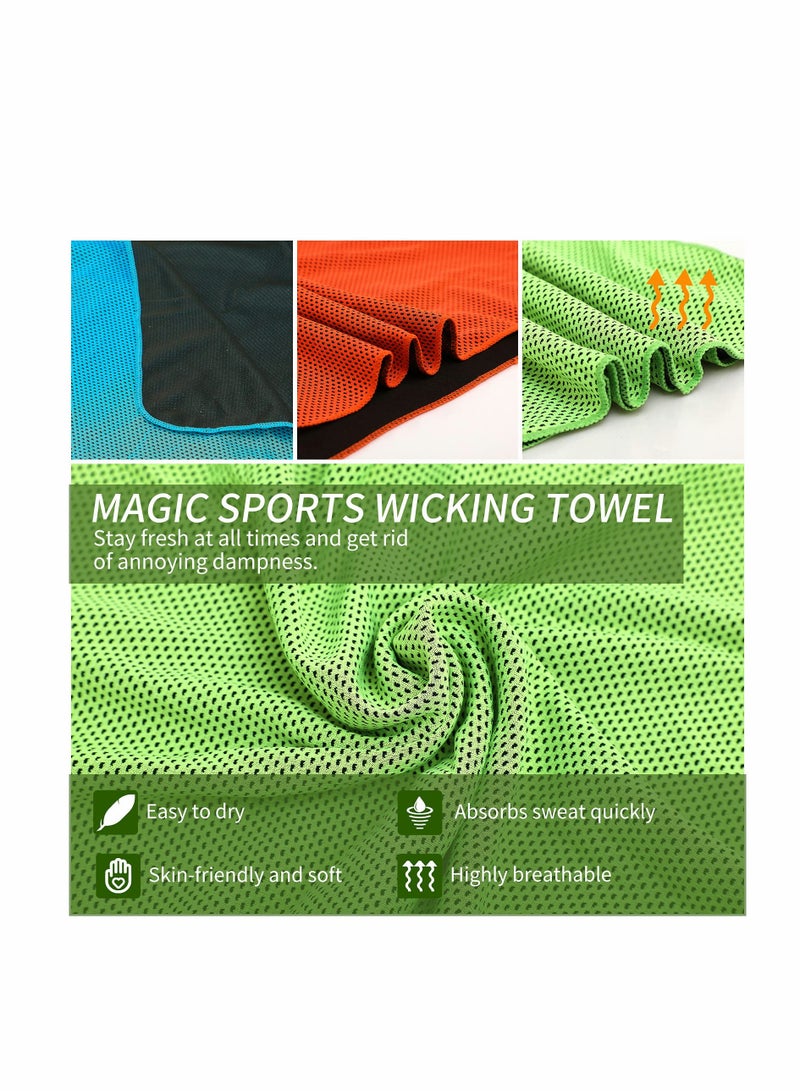 SOLARAE Cooling Towels for Neck and Face with Carry Case 3 Packs, Workout Towel for Athletes, Soft & Breathable Ice Cooling Towel, Microfiber Chilly Towel - Image 3