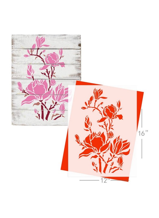 Gss Designs Large Magnolia Flowers Stencils 12 X 16Inch Magnolia Flower Stencils For Painting On Wood Canvas Paper Fabric Floor Wall Tile - pzsku/Z464EF1AC2497F11B79E0Z/45/_/1724479774/d828d0cf-55a1-4707-9ea0-12e672a3a76e