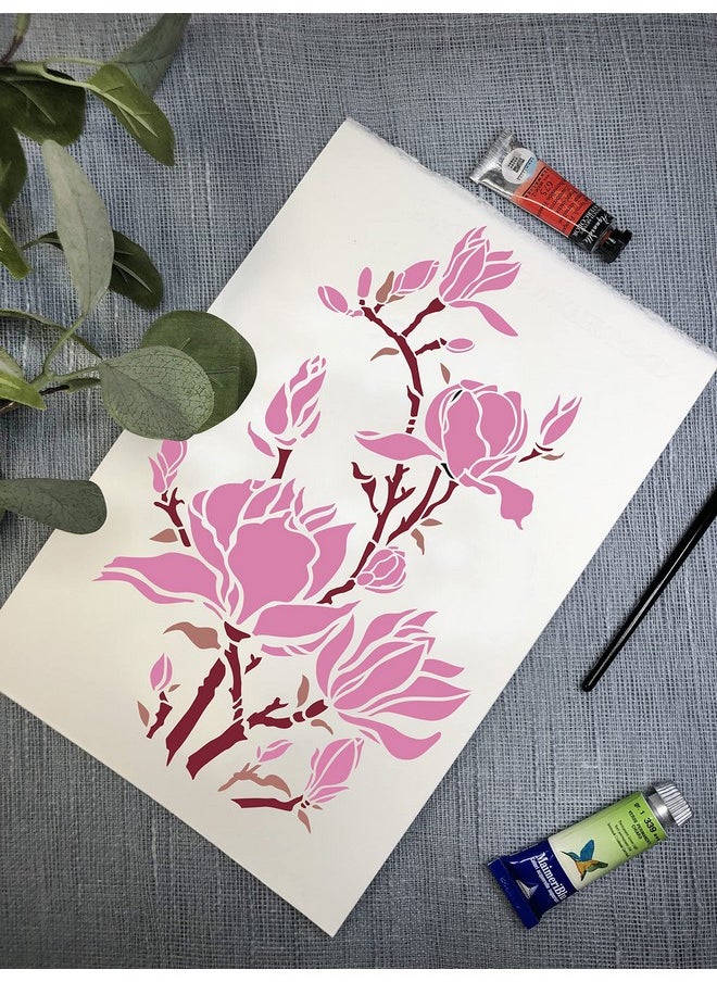 Gss Designs Large Magnolia Flowers Stencils 12 X 16Inch Magnolia Flower Stencils For Painting On Wood Canvas Paper Fabric Floor Wall Tile - pzsku/Z464EF1AC2497F11B79E0Z/45/_/1724479781/633f4242-bff0-41f5-bafa-3da7c8958c74