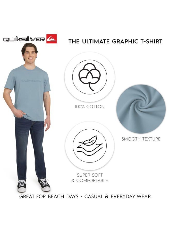 QUIKSILVER Men's T-Shirt, Blue Shadow, L - Image 2