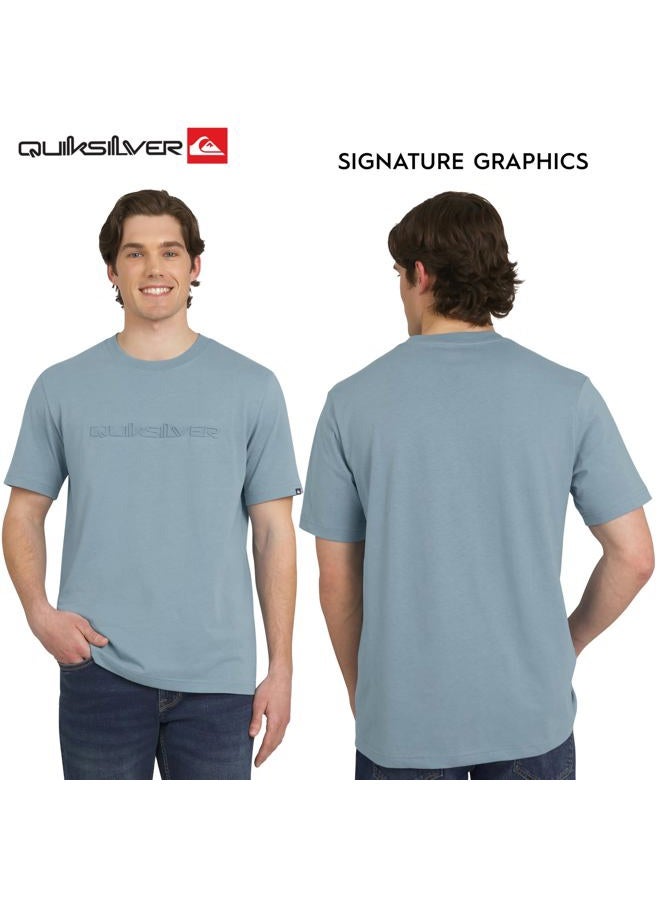 QUIKSILVER Men's T-Shirt, Blue Shadow, L - Image 4