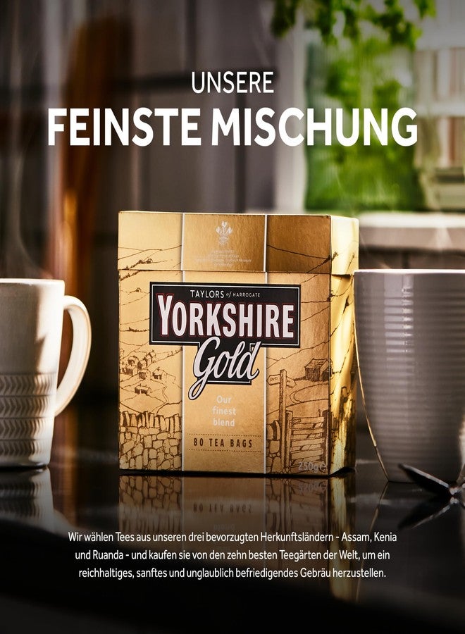 Yorkshire Tea, Gold, Pillow Tea Bags, 160 Count (Pack of 1), Premium Blend, Rich, Smooth, and Satisfying, Classic British Breakfast Blend, Caffeinated, Enjoy Hot or Iced, 160 Teabags - Image 5