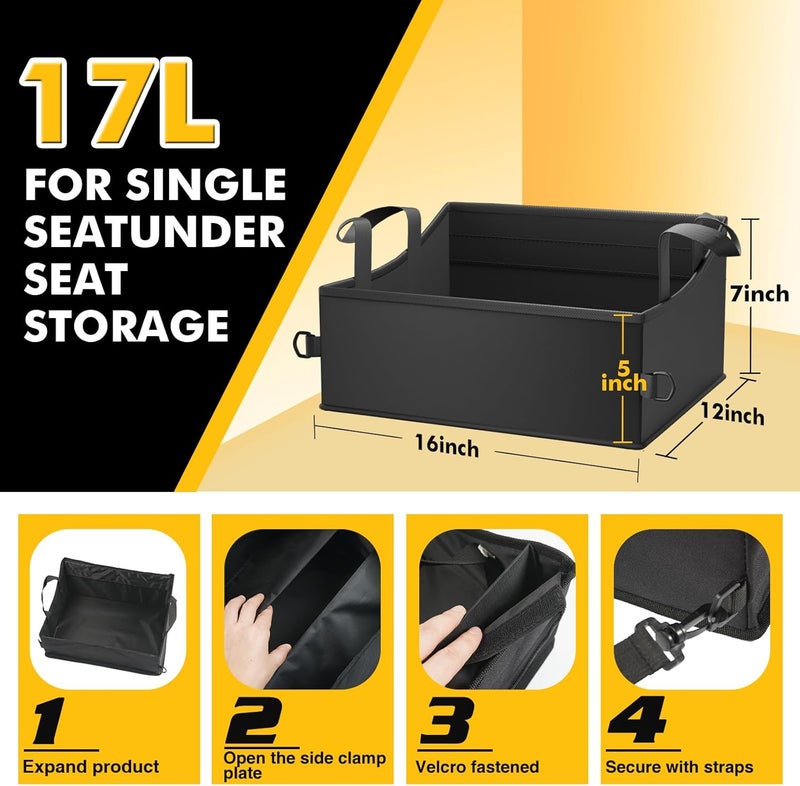 MIKKUPPA Truck Under Seat Storage - Replacement for 2015-2024 Ford F150 F250 F350, 3 Compartments Truck Tool Box Organizer Underseat Storage Bag - Image 2