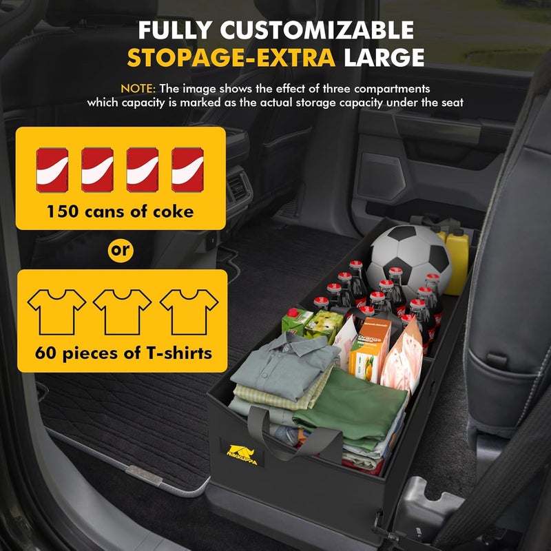 MIKKUPPA Truck Under Seat Storage - Replacement for 2015-2024 Ford F150 F250 F350, 3 Compartments Truck Tool Box Organizer Underseat Storage Bag - Image 4