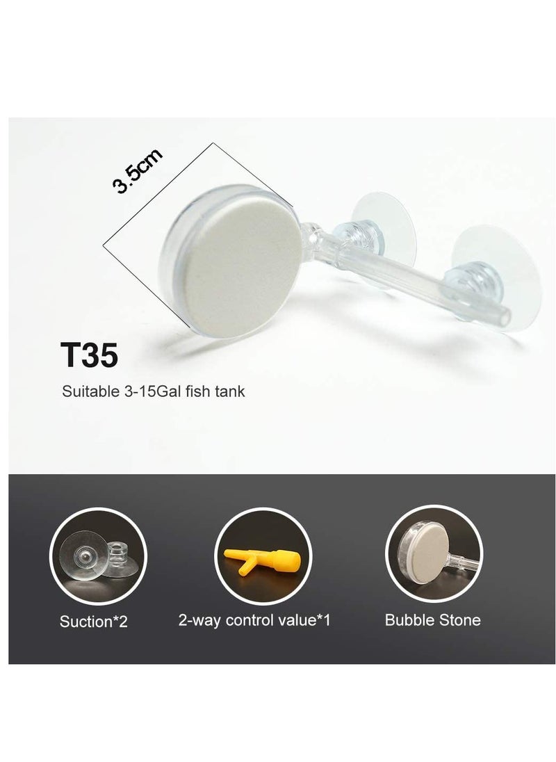 SYOSI - Aquarium Air Stone Fish Tank Nano Bubble Stone Kit with Control Valve Quiet Super High Dissolved Oxygen Diffuser Makes Super Tiny Bubbles for Fish Tank and Hydroponic - Image 1