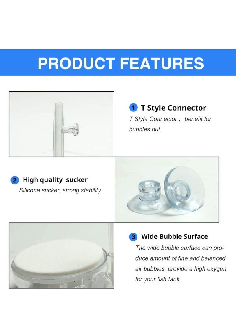 SYOSI - Aquarium Air Stone Fish Tank Nano Bubble Stone Kit with Control Valve Quiet Super High Dissolved Oxygen Diffuser Makes Super Tiny Bubbles for Fish Tank and Hydroponic - Image 1