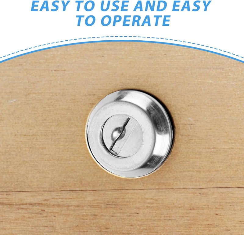 Cabinet Drawer Lock with Keys Zinc Alloy File Cabinet Lock for Toolbox for Secure Storage and Replacement - Image 3