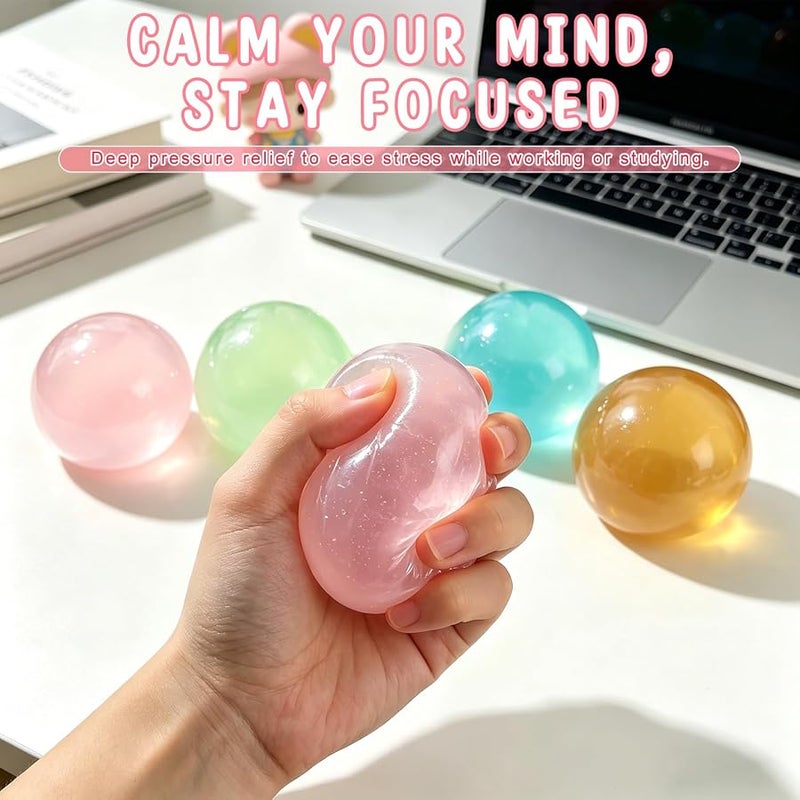 BSonata Coconut Oil Squishy, Slow Rising Stress Relief Squeeze, Soft Non-Sticky Sensory Fidget for Relaxation, Easy to Clean, Portable Gift for Adults (Blue) - Image 2